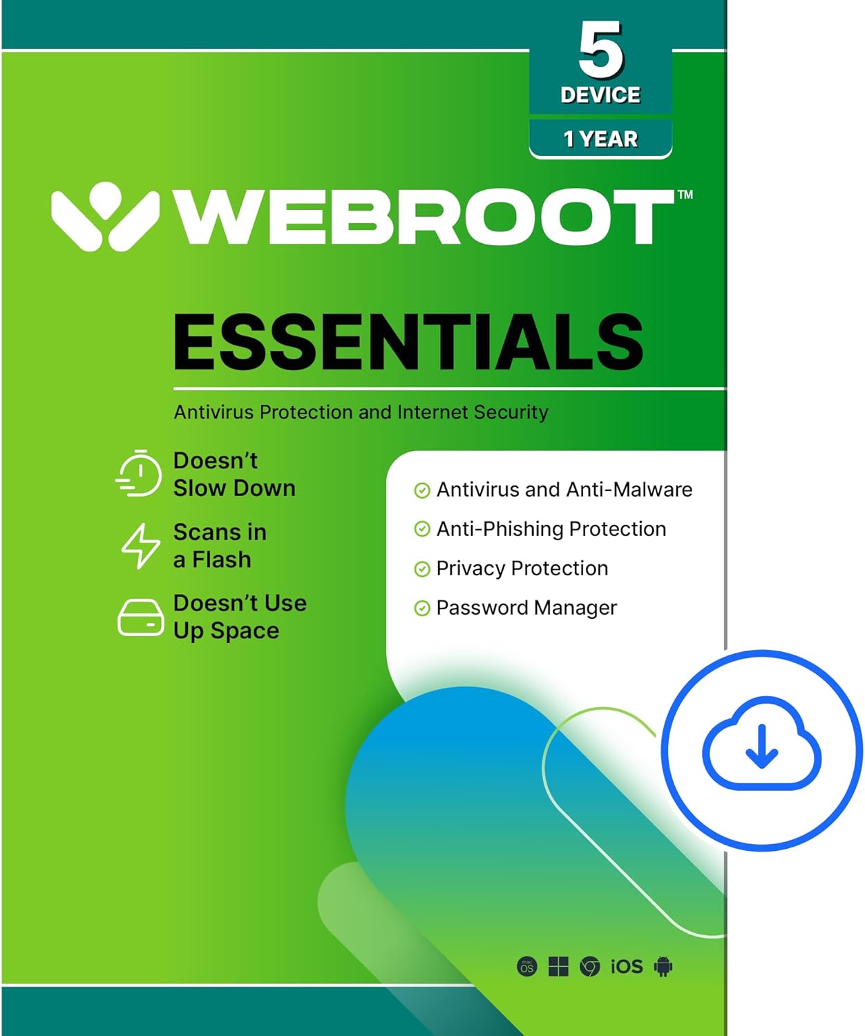 Webroot Essentials Software 2026 | 5 Devices